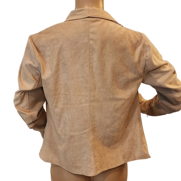 Carmen faux suede waterfall open front cardigan jacket - Picture 13 of 17